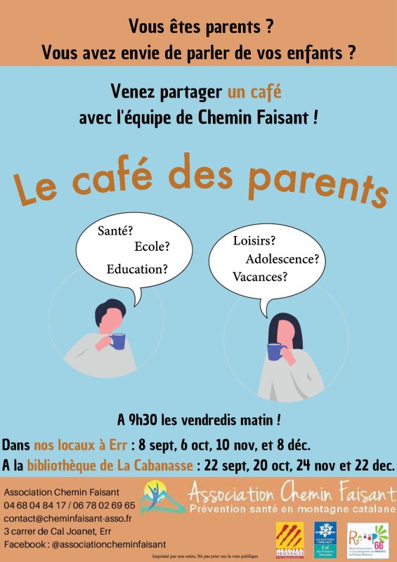 LE CAFÉ DES PARENTS AVEC L'ASSOCIATION CHEMIN FAISANT
