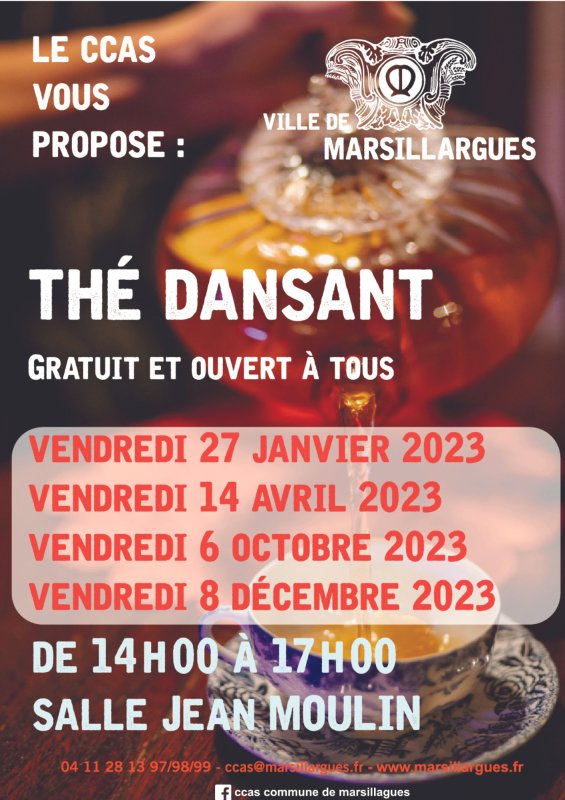 Thé Dansant gratuit et ouvert à tous Vendredi 6 octobre Salle Jean Moulin