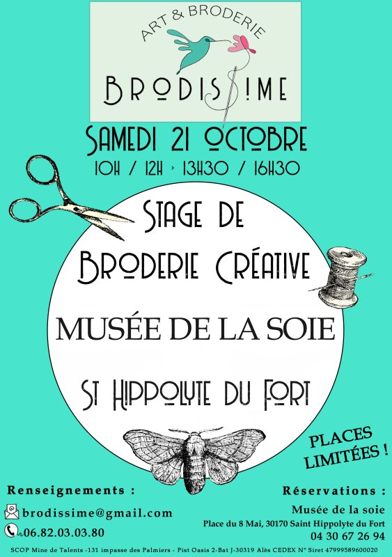 Stage de broderie créative samedi 21 octobre