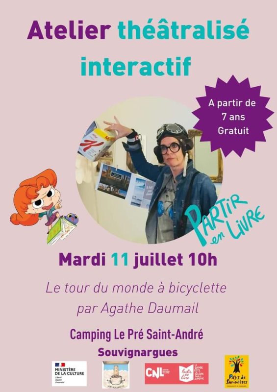 Partir en livre, spectacle au camping