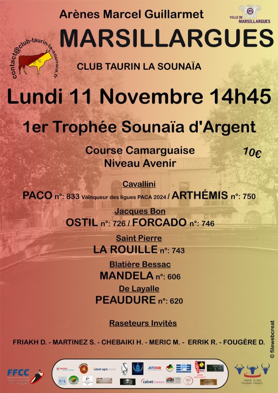 COURSE CAMARGUAISE : 1er Trophée Sounaïa d'Argent