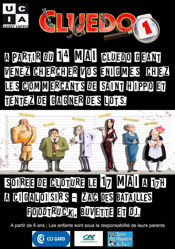 Cluedo géant, organisé par l'UCIA