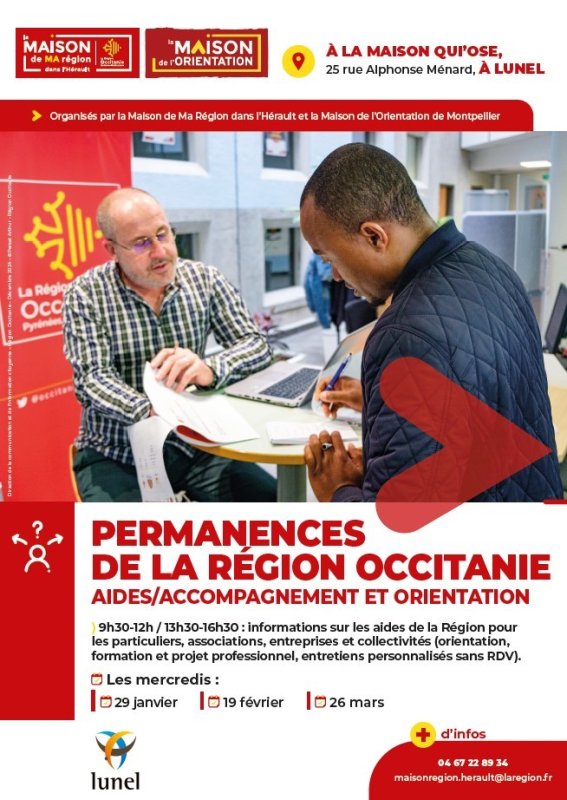 Permanences de la région Occitanie