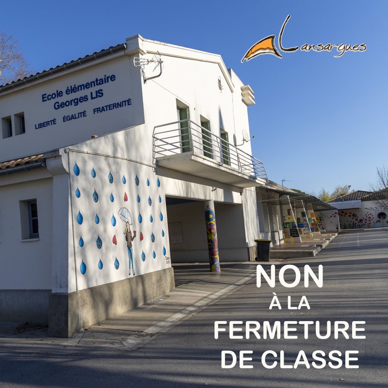 Fermeture d’une classe en élémentaire.