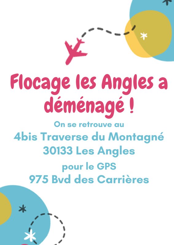 Nous avons déménagé, notez notre nouvelle adresse