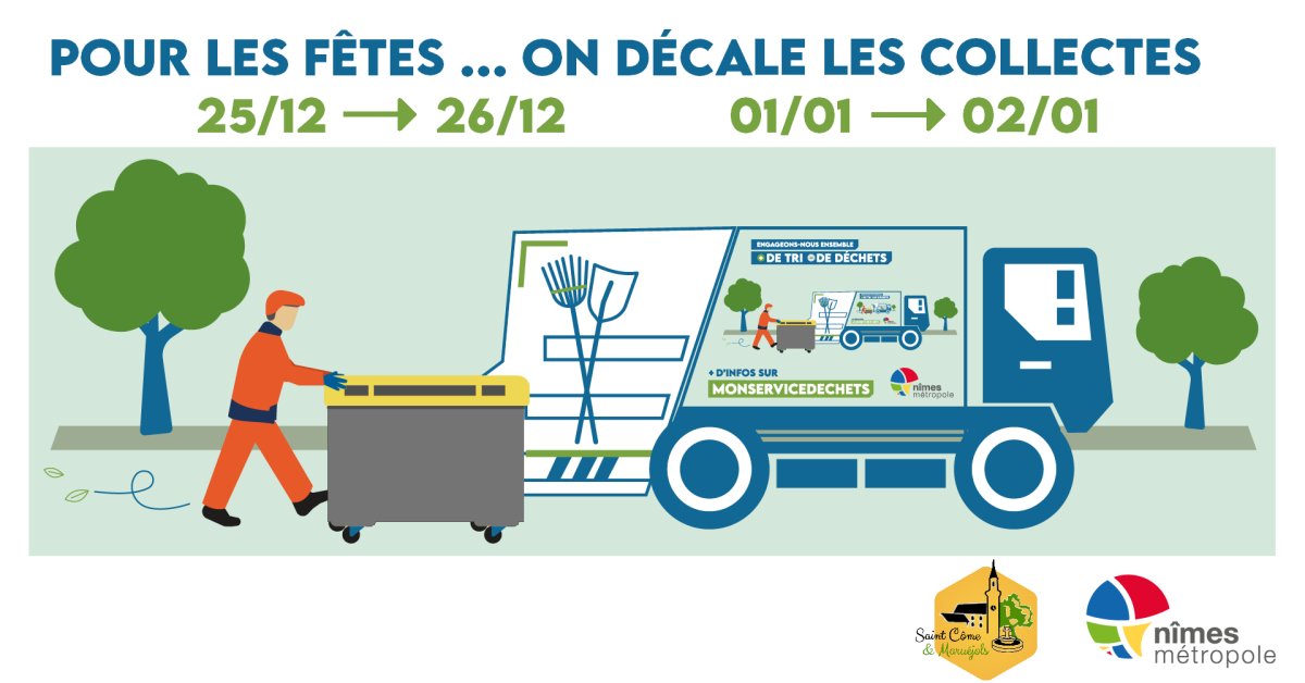 DATE DES COLLECTES DES EMBALLAGES POUR LES FETES