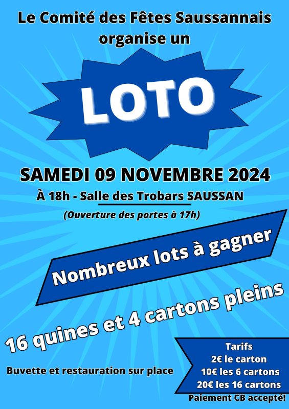 Loto Comité des Fêtes saussannais