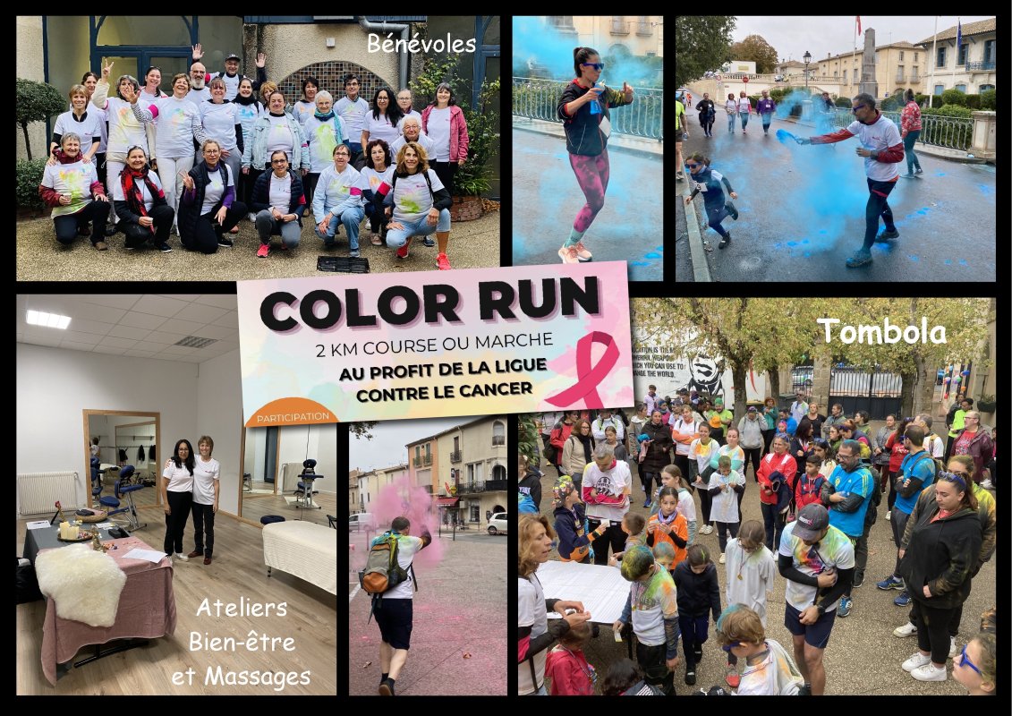 Color Run Contre le Cancer à Montagnac