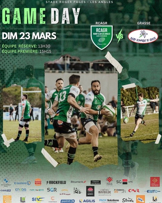 RUGBY CLUB LES ANGLES GARD RHODANIEN. RCAGR contre GRASSE  Dimanche 23/03/2025