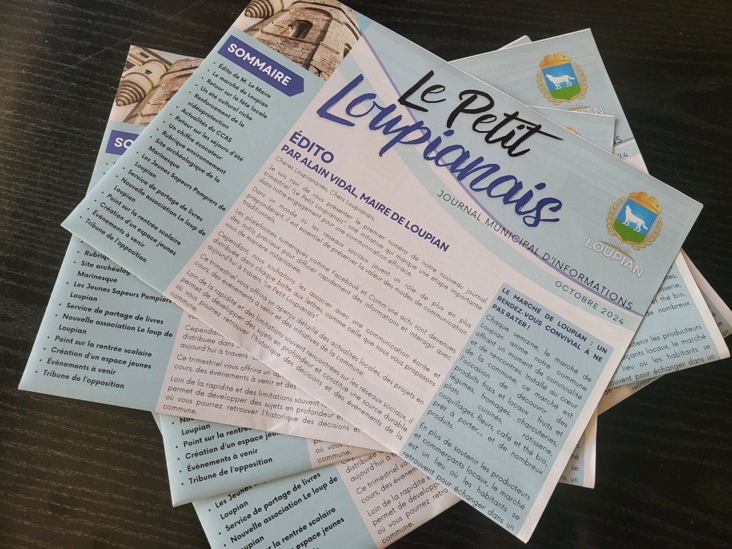 📬​ La nouvelle version de notre journal municipal d’informations « Le petit Loupianais » est en cours de distribution et sera bientôt disponible dans votre boîte aux lettres ! 📬​