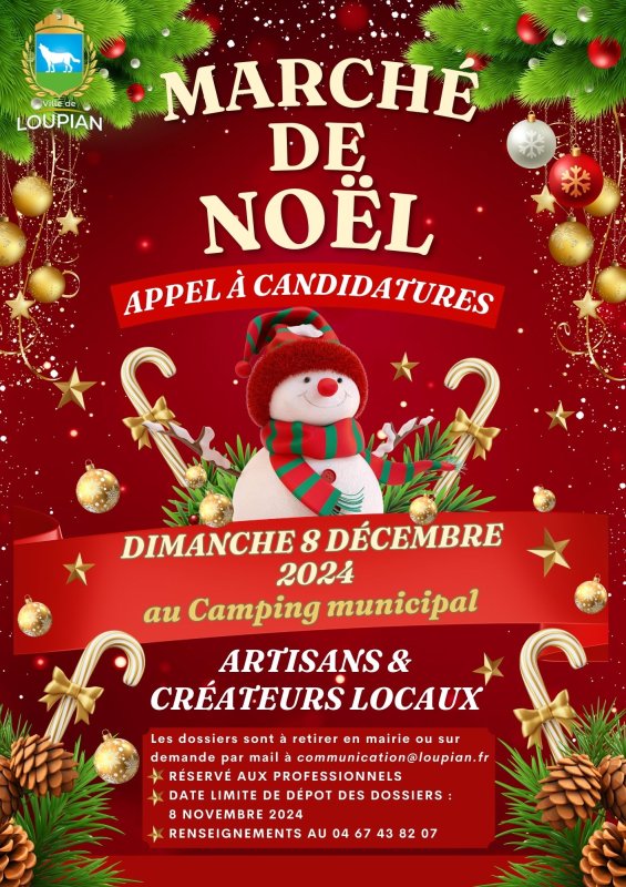 🎄 Marché de Noël : appel à candidatures 🎄