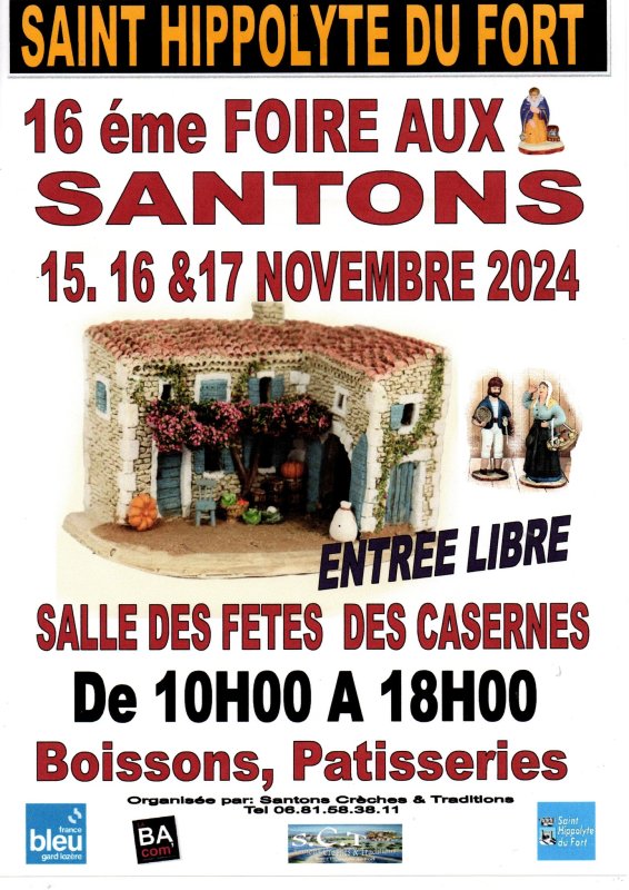 Foire aux santons - du 15 au 17 novembre - Salle des fêtes