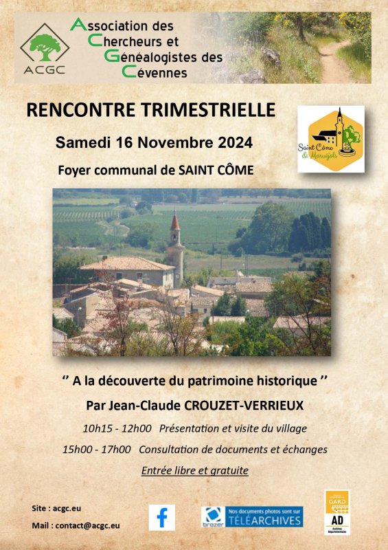 Rencontre trimestrielle association ACGC