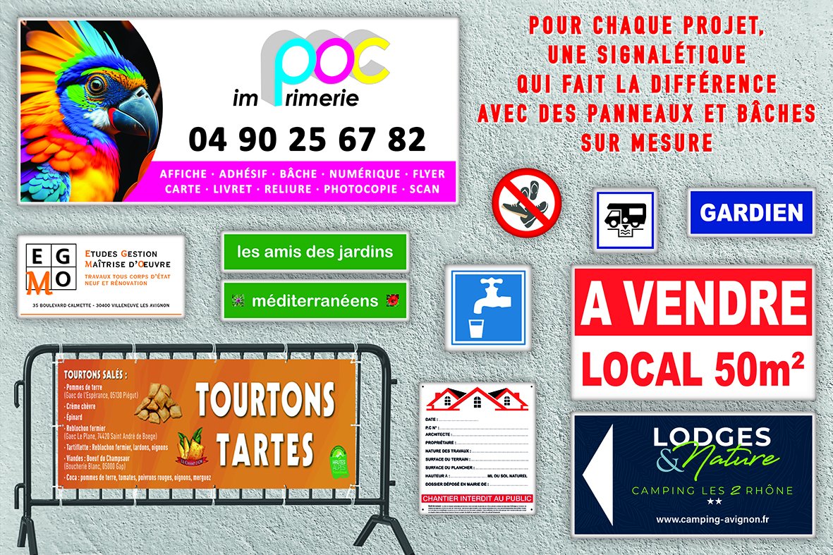 ENSEIGNE, SIGNALETIQUE ET BÂCHE