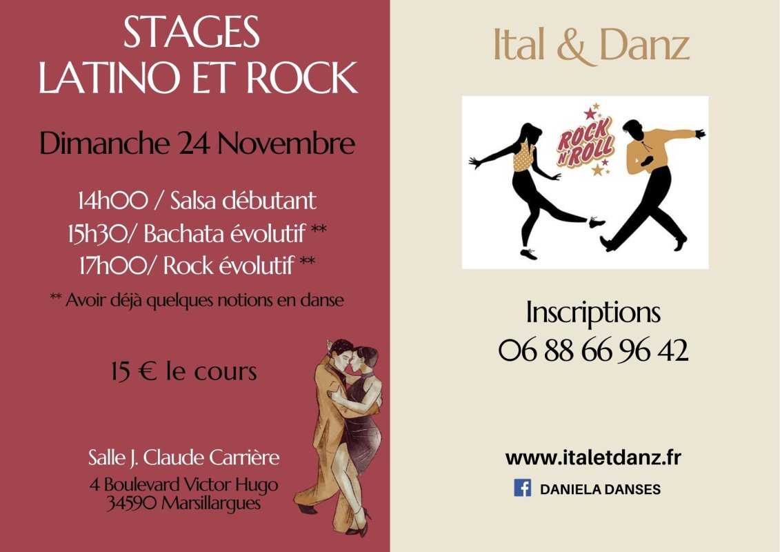 STAGES DE SALSA/ BACHATA / ROCK