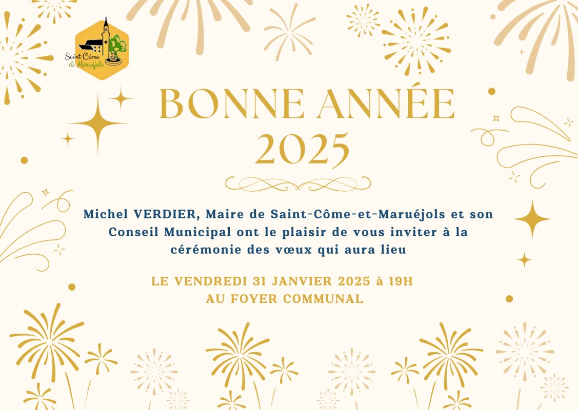 Invitation cérémonie des vœux de Monsieur le Maire