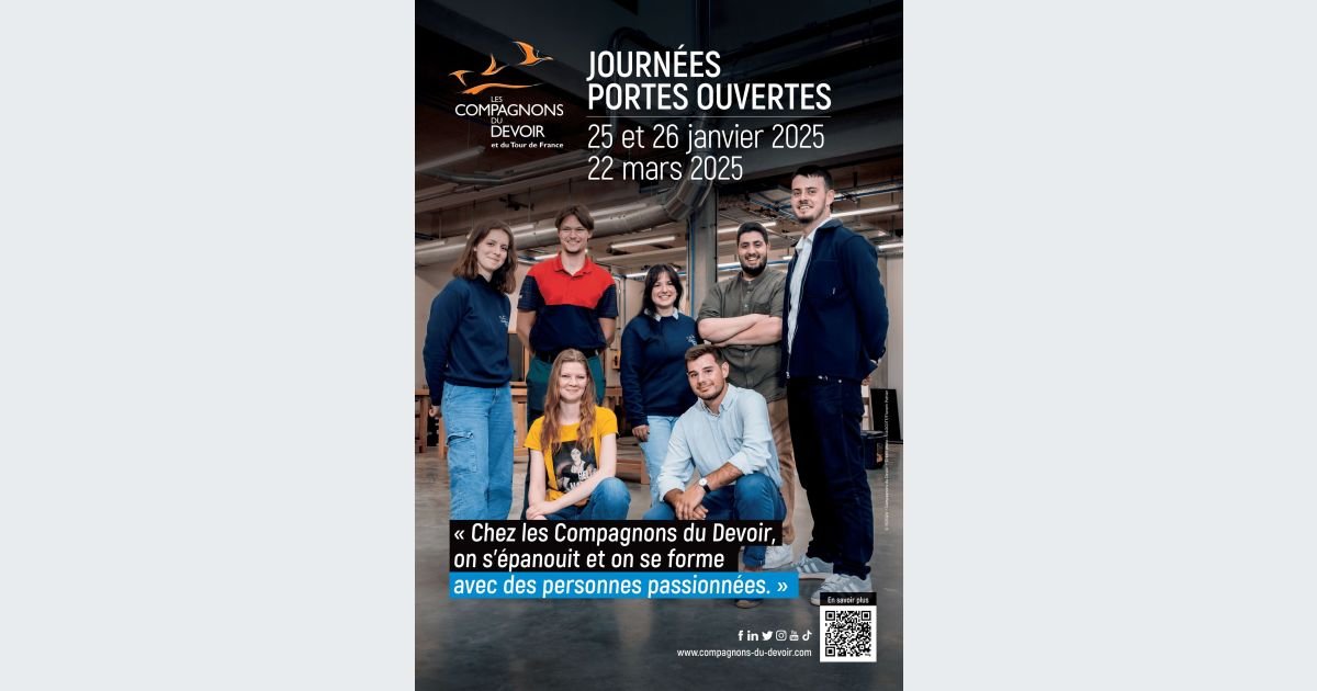 Évènement : LES COMPAGNONS DU DEVOIR. JOURNÉES PORTES OUVERTES. 25 ET 26 JANVIER / 22 MARS.