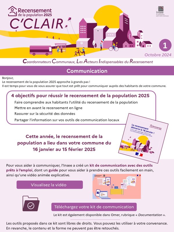 Recensement de la population 2025