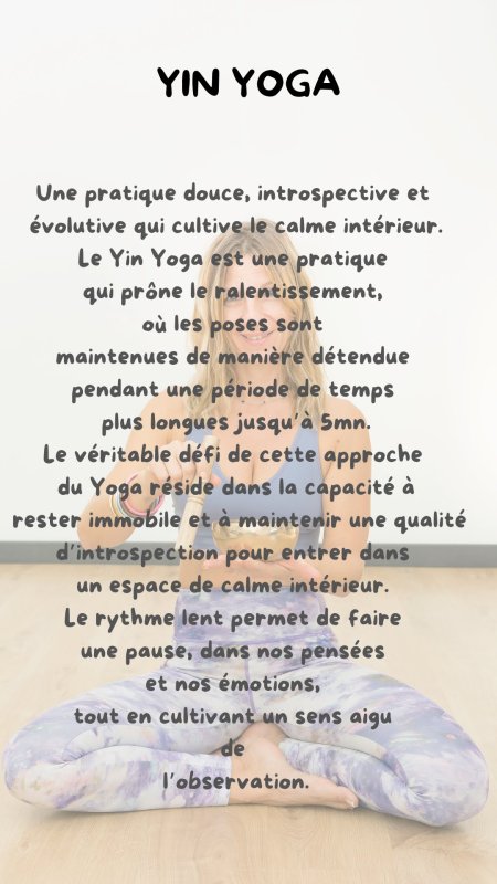 NOUVEAUTÉ 2025 : YIN YOGA