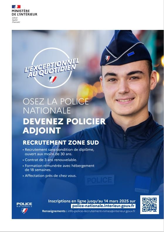 Campagne recrutement policier adjoint 2eme session