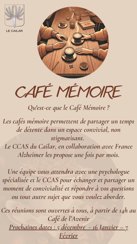 Évènement : CAFE MEMOIRE