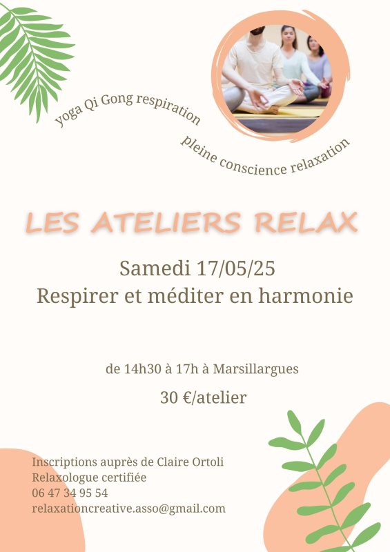Prochain Atelier Relax samedi 17/05