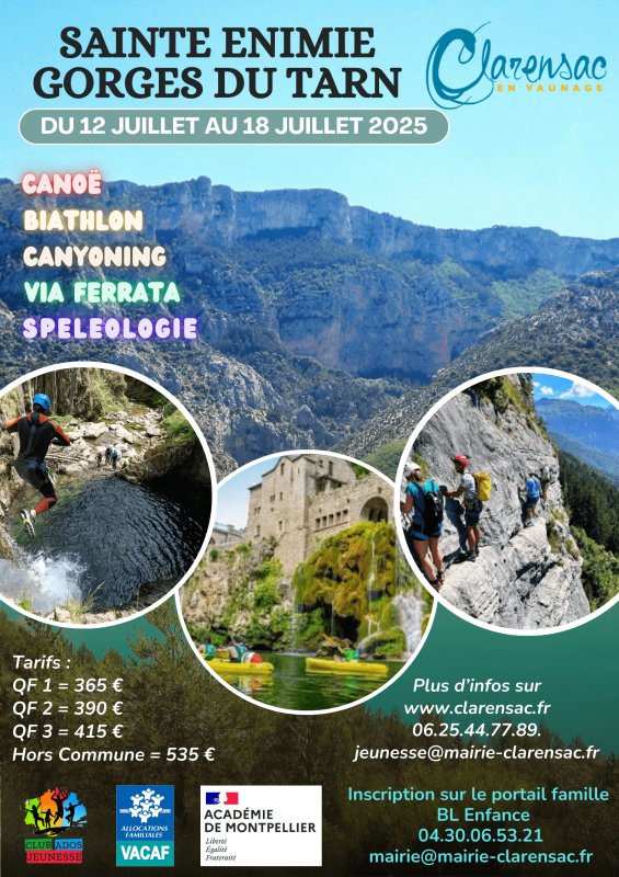 Les inscriptions au séjour sportif pleine nature du Club Ados sont ouvertes.