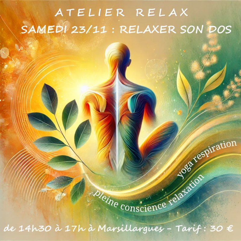 Atelier Relax samedi 23/11 pour "Relaxer son dos"