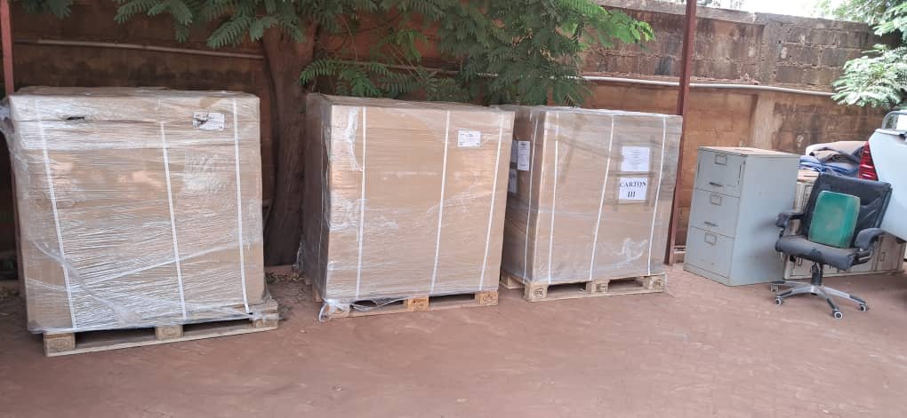 Arrivée des palettes au Burkina Faso