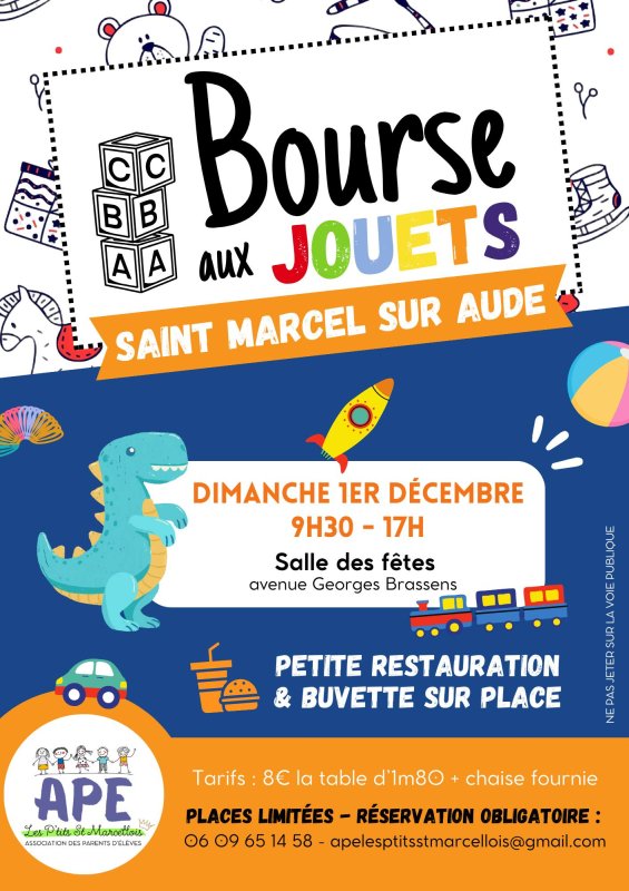 Évènement : BOURSE AUX JOUETS. Salle des Fêtes Mairie 1er Décembre