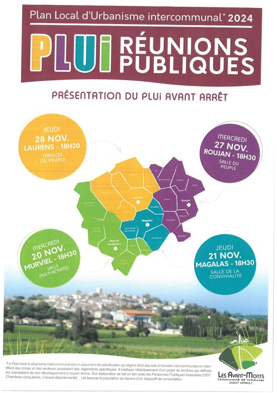 Réunions publiques PLUI