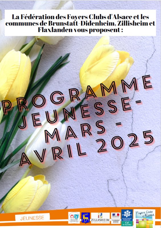 Programme jeunesse 11-17 ans extrascolaire Mars-Avril 2025