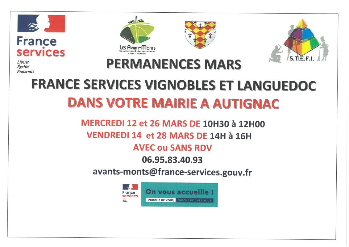 PERMANENCES FRANCE SERVICES MARS 2025