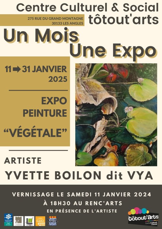 Vernissage exposition peinture Yvette Boilon le 11 janvier 2025