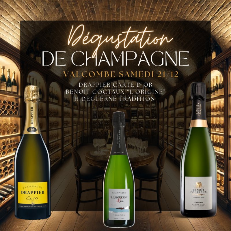 Dégustation de Champagne - samedi 21 Decembre au Château de Valcombe