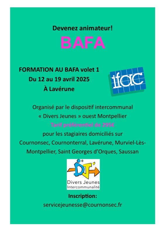 Formation au BAFA (volet 1) à tarif préférentiel