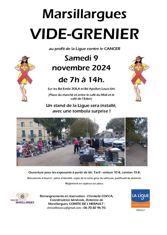 VIDE GRENIER POUR LA LIGUE CONTRE LE CANCER