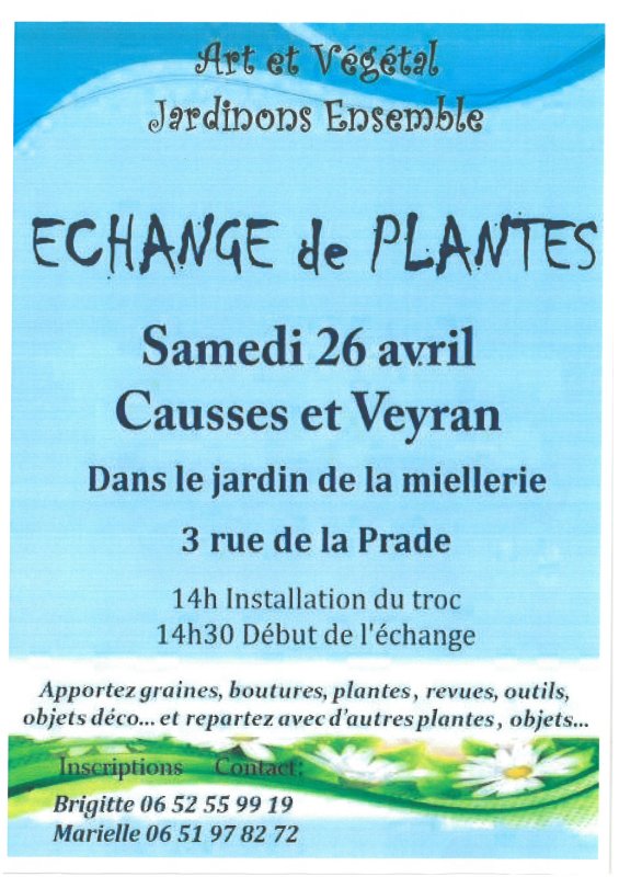 ÉCHANGE DE PLANTES