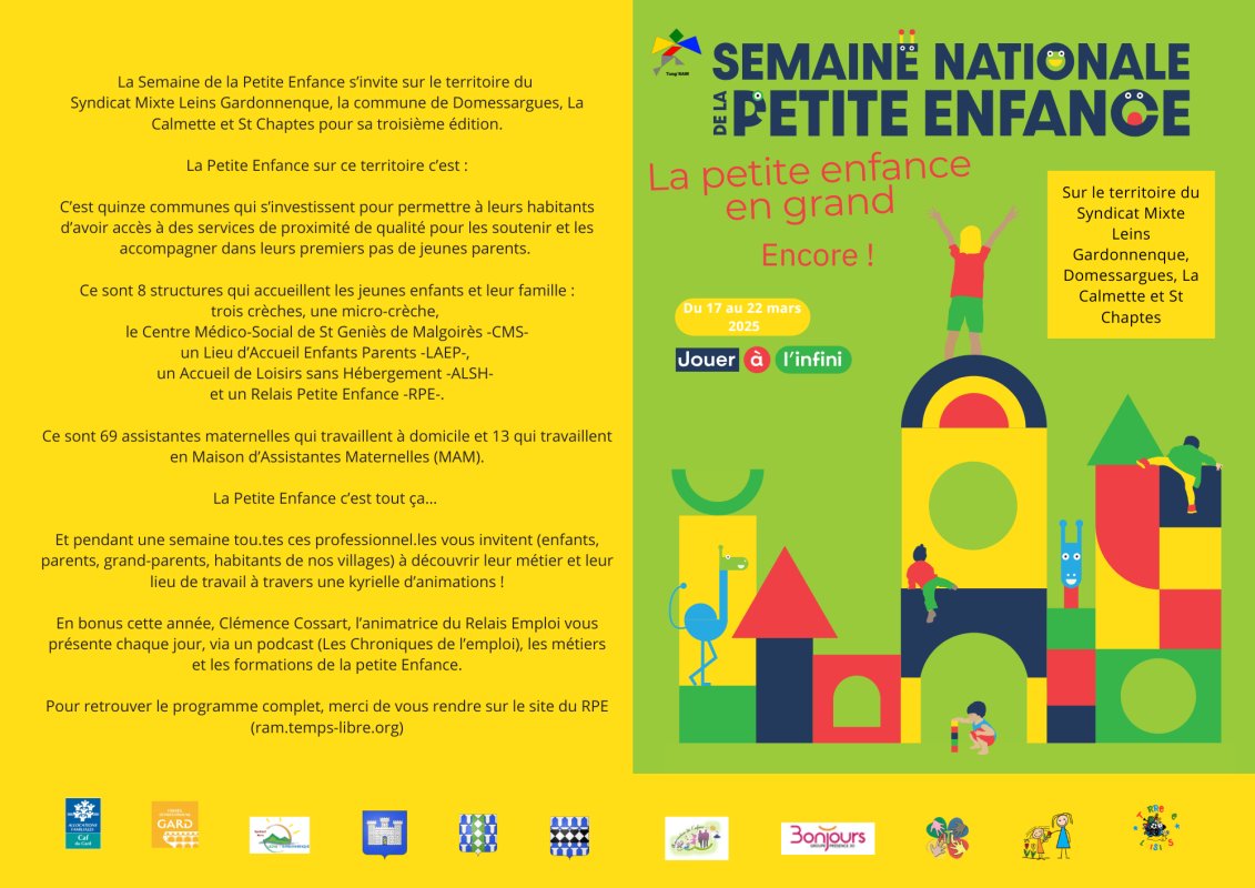 Semaine de la Petite Enfance du 17 au 22 Mars 2025