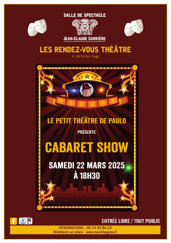 🎭✨ SPECTACLE CABARET - LE PETIT THÉÂTRE DE PAULO ✨🎭