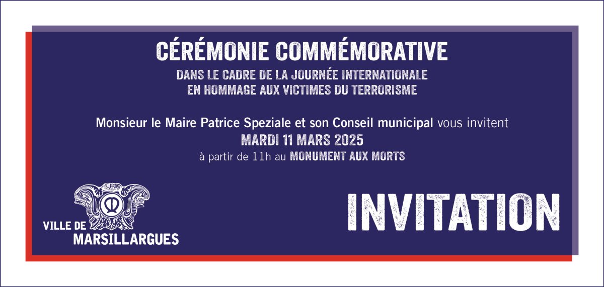 📢 INVITATION - CÉRÉMONIE COMMÉMORATIVE 🎗️🇫🇷