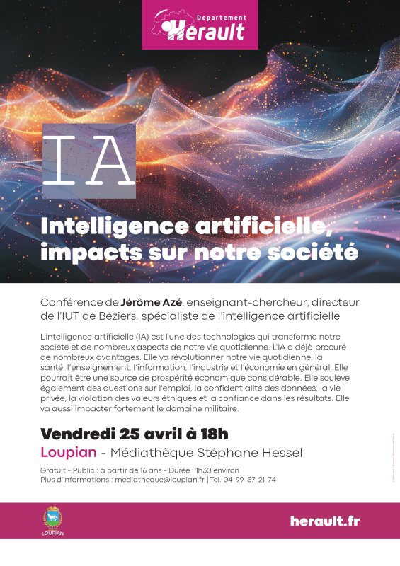 Conférence «  Intelligence artificielle, les impacts sur notre société »