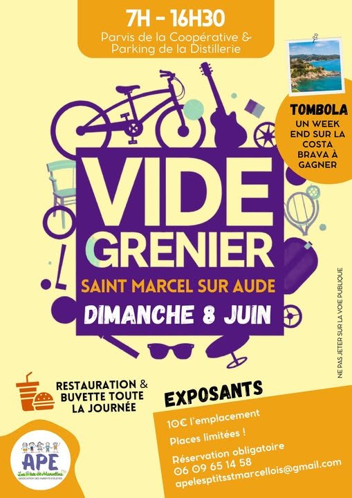 Évènement : VIDE-GRENIERS DE L'APE NOUVELLE DATE : DIMANCHE 8 JUIN.