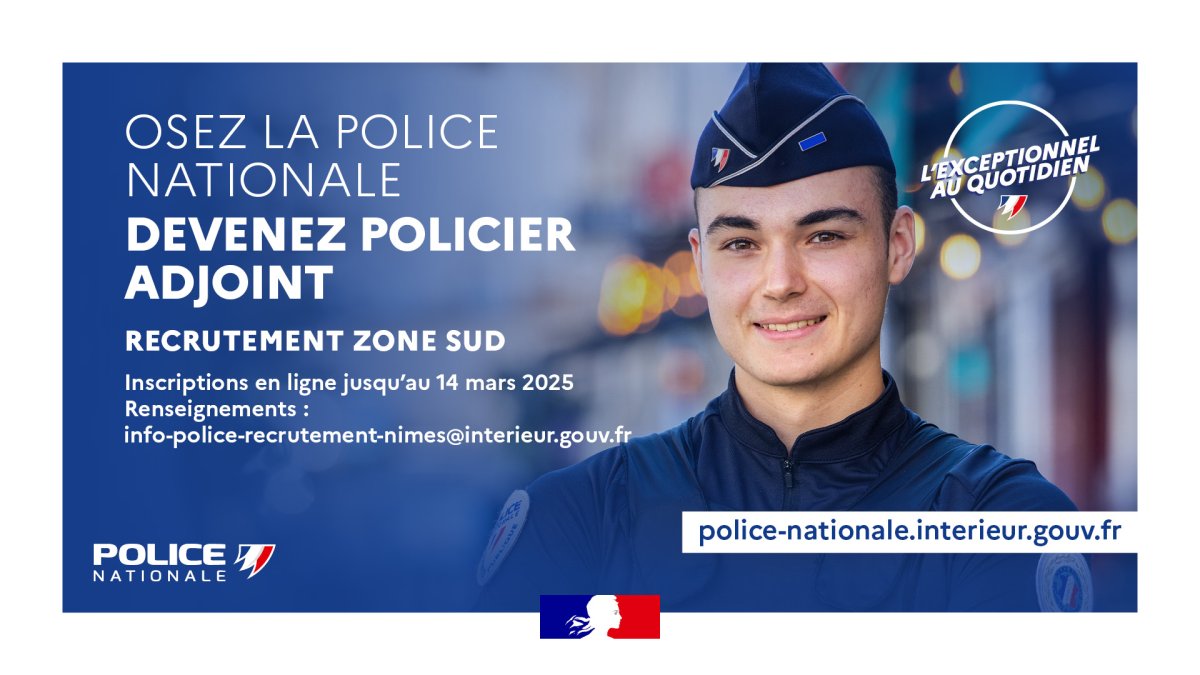 La Police Nationale recrute des policiers adjoints