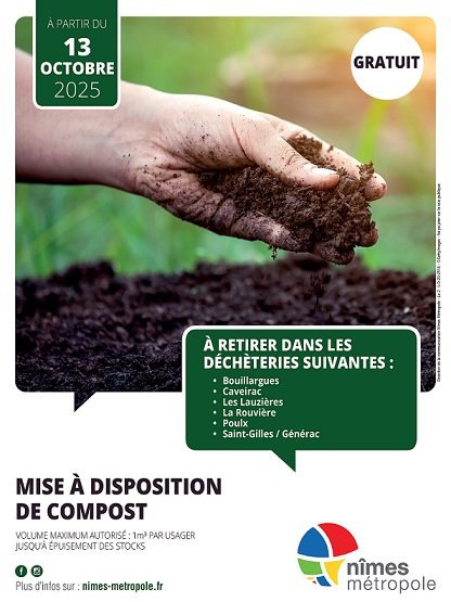 🌱 Mise &agrave; disposition gratuite de compost ! 🌱