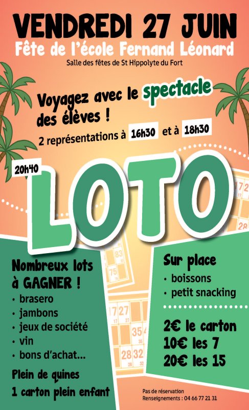 Loto de l'école élémentaire Fernand Léonard