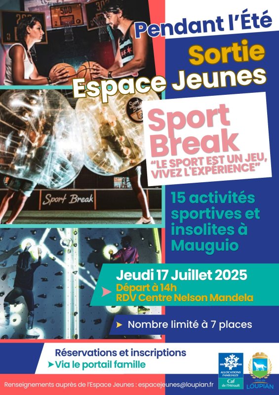 🌞 L’équipe de l’Espace Jeunes a le plaisir de vous informer que deux sorties sont prévues au programme de cet été 🌞​
