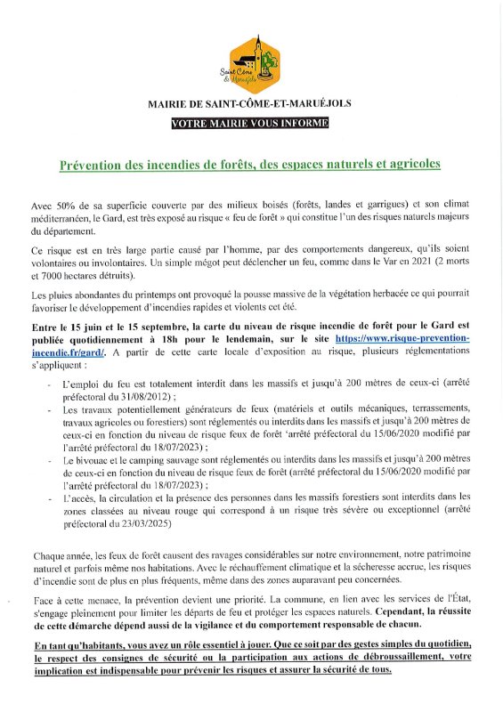 🟠 ALERTE FEUX DE FORÊT – AGISSONS ENSEMBLE ! 🔥🌲