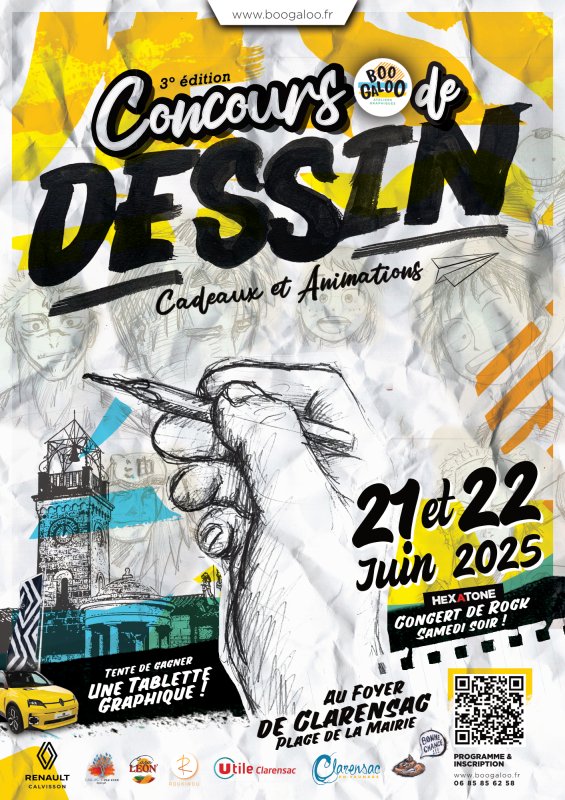 Concours de dessin le 21 et 22 juin au Foyer