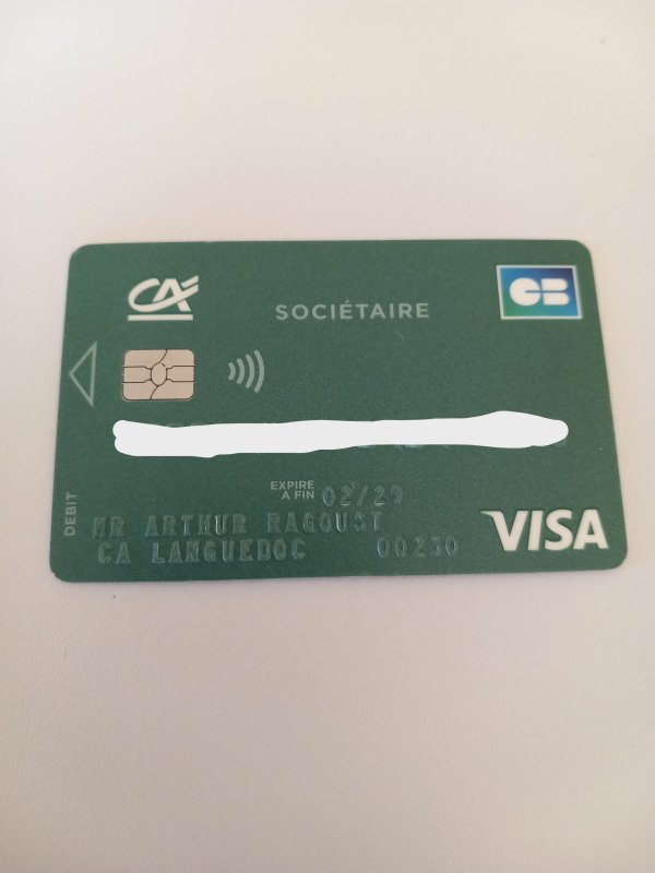 Carte bancaire trouvée
